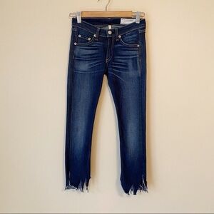 Rag & Bone Frayed Ripped Hem Skinny Jeans - 24